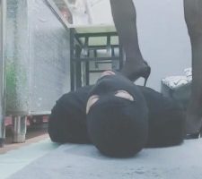 【灵竹】折磨贱狗踩肚子/踹后背/舔鞋 bf7314