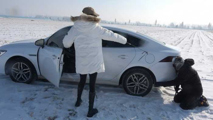 【苒溪S】大雪地遛狗，骑马，踩踏 YC-250211