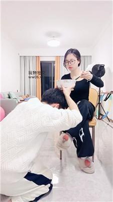 【南月女神】毛拖鞋白袜S-脚下喂食 JS250218-9