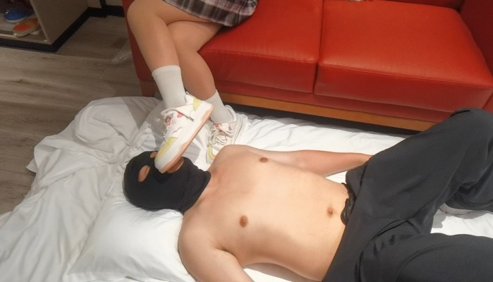 喝袜子水马卡龙白袜肉丝踩 YC-250609-3