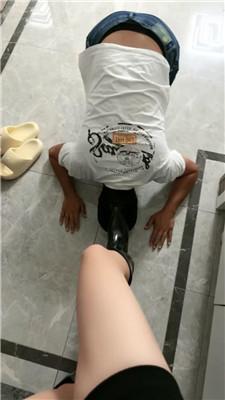 【esse殿下】清理脏长靴-拖鞋白袜踩狗头 JS250630-9